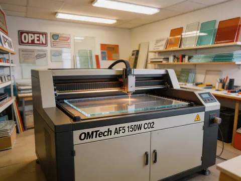 Sign shop with 150W cabinet laser cutting acrylic